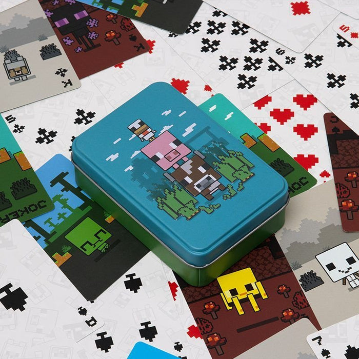 Baraja De Cartas En Caja Metálica Paladone Minecraft