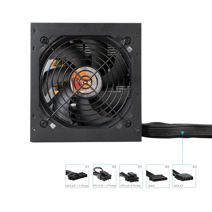 EAN 8433281016323 - TooQ TQHELIOS-650SP unidad de fuente de alimentación 24-pin ATX Negro imagen 3