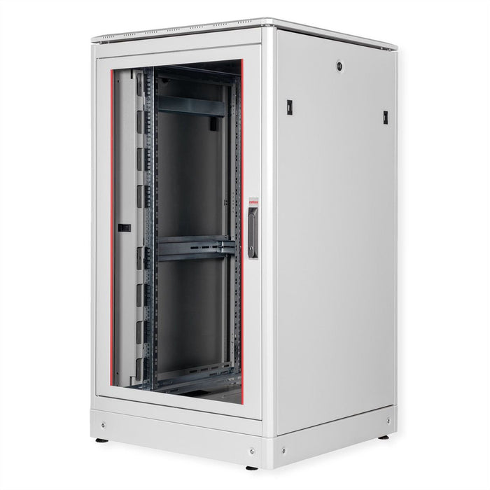 Roline 19-Zoll Netzwerkschrank Pro 26 He, 800x800 Bxt Glastr Grau
