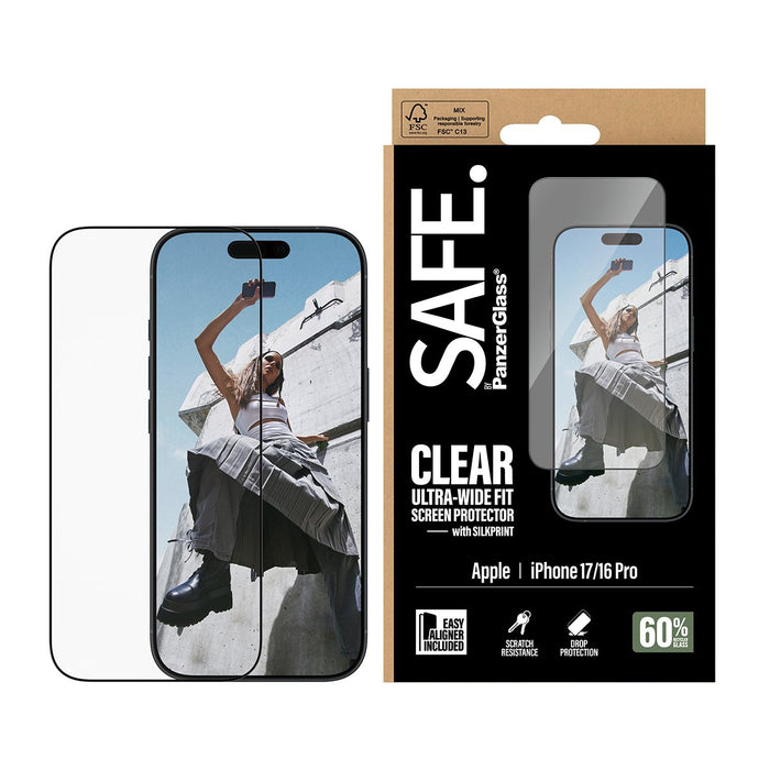 EAN 5715685029714 - PanzerGlass SAFE. by ® Screen Protector iPhone 17 | 16 Pro | Ultra-Wide Fit w. EasyAligner Protector de p imagen 2