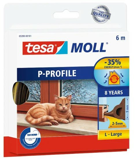 EAN 4042448104519 - TESA P-Profile 6 m Ventana Burlete de goma Autoadhesivo Marrón imagen 1