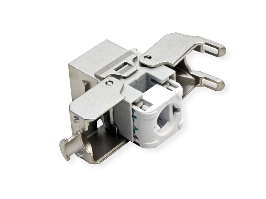 Roline Cat.6a (Class Ea) Keystone, Rj-45, Geschirmt, Werkzeuglos, Silberfarben