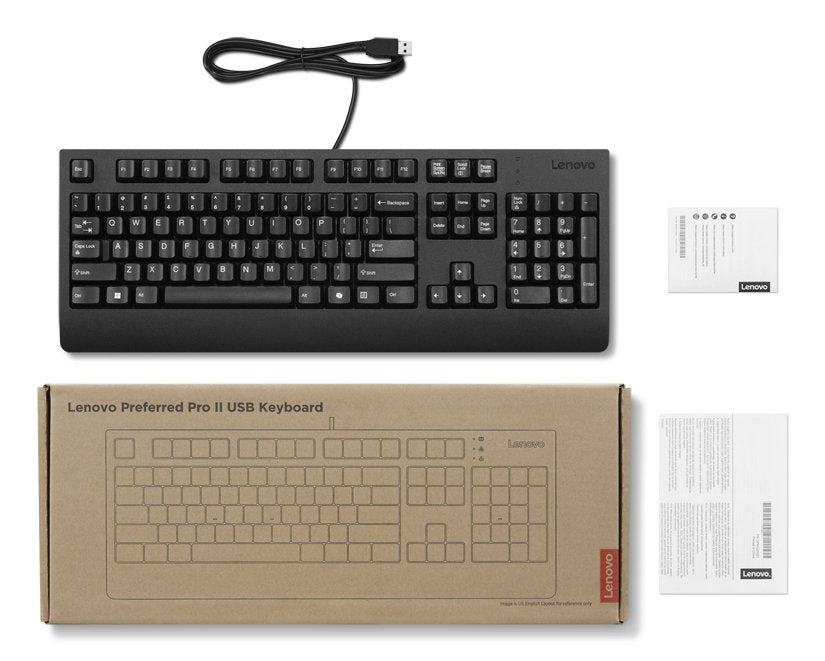 EAN 195892115885 - Lenovo Preferred Pro II teclado Hogar / Oficina USB Inglés de EE. UU. Negro imagen 4