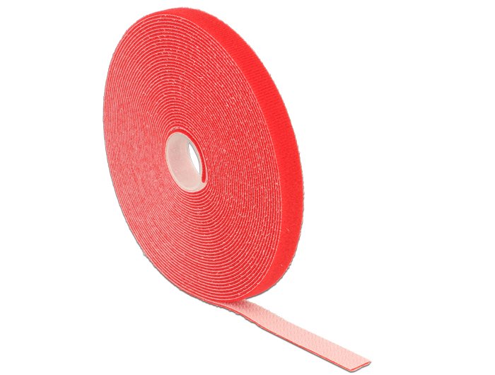 Delock Klettband Auf Rolle L 10 M X B 13 Mm Rot