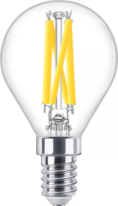 Philips Bombilla Con Led-Filament - Form: P45 - Transparente Finish - E14 - 5.9 W (Equivalente 60 W)