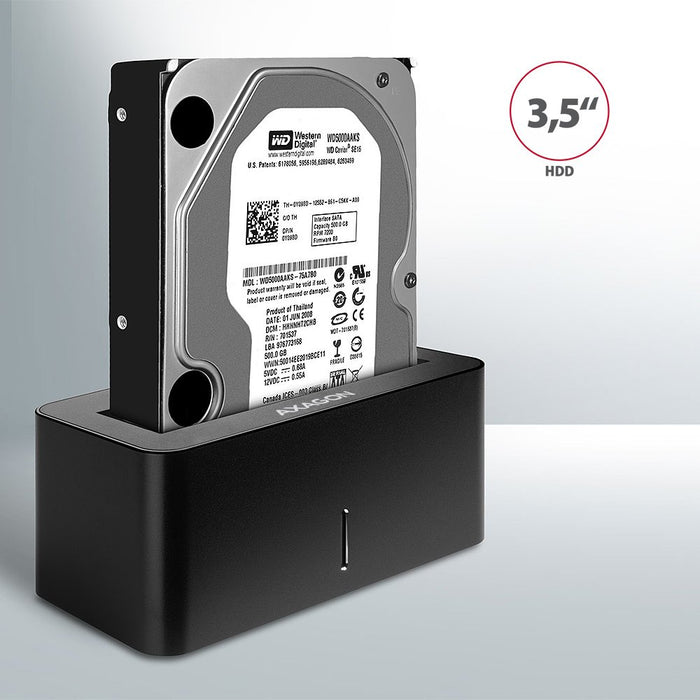 EAN 8595247905383 - Axagon ADSA-SN base de conexión para disco duro USB 3.2 Gen 1 (3.1 Gen 1) Type-A Negro imagen 5