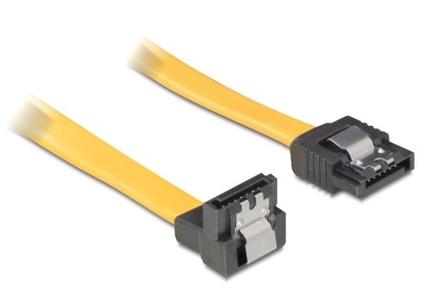 Delock Cable Sata De 3 Gb / S Recto Hacia Arriba En Ángulo 70 Cm Amarillo