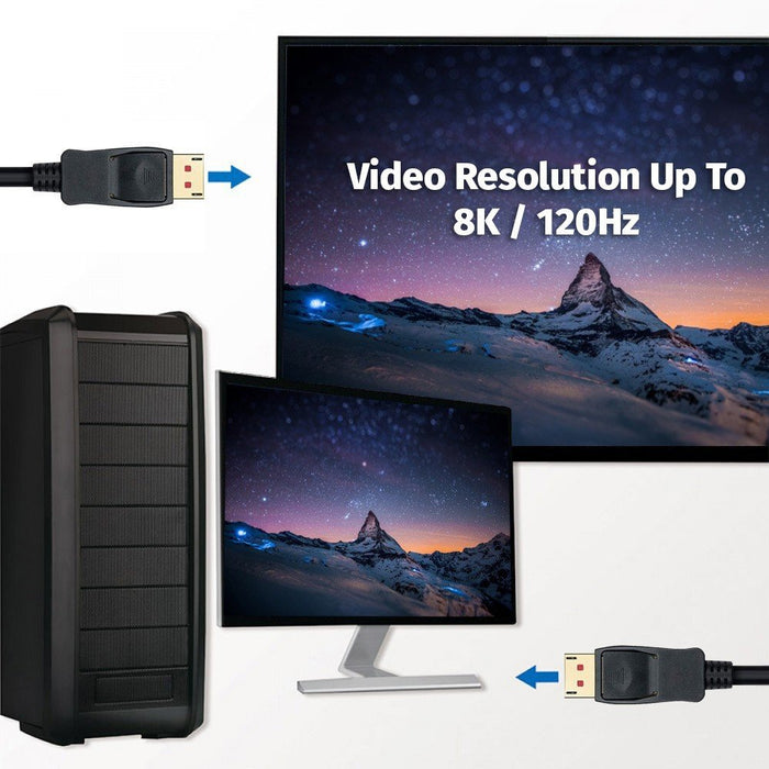Techly Cable Displayport 8k M/M 5 M Negro