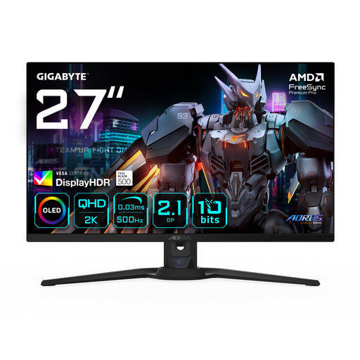 EAN 4719331867751 - GIGABYTE AORUS FO27Q5P pantalla para PC 68,6 cm (27") 2560 x 1440 Pixeles Quad HD QD-OLED Negro imagen 1