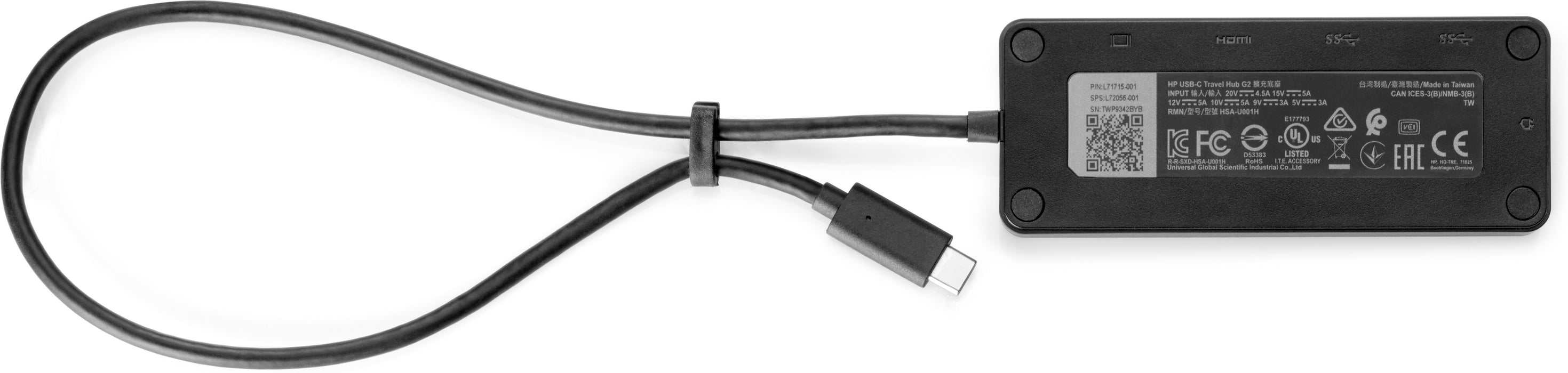 EAN 0195122815479 - HP USB-C Travel Hub G2 Alámbrico USB 3.2 Gen 1 (3.1 Gen 1) Type-C Negro imagen 3
