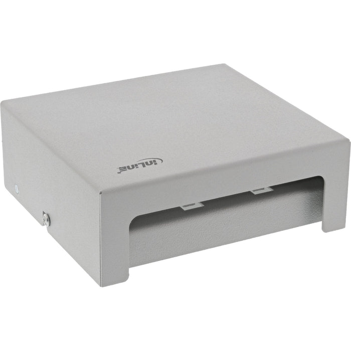 Inline Desktop Point Box 6x Keystone Rj45, Metal, Gris Claro Ral7035