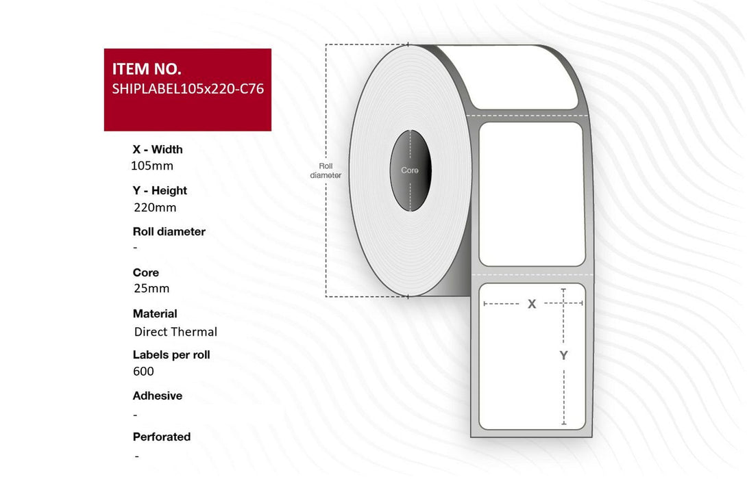 EAN 5715063276747 - Capture SHIPLABEL105X220-C76 etiqueta de impresora imagen 1