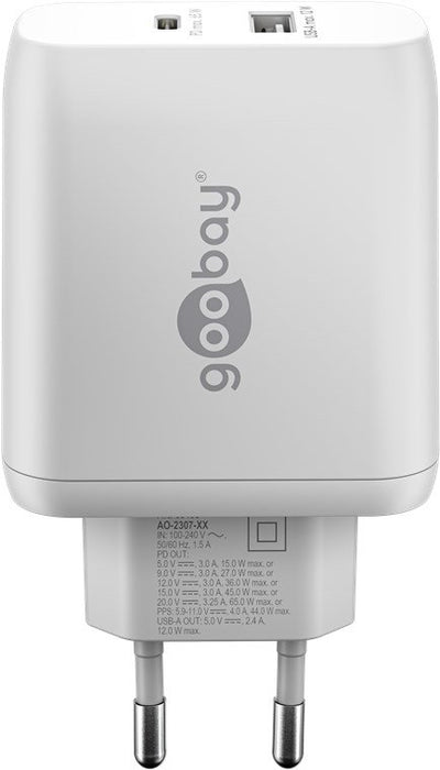 EAN 4040849654107 - Goobay 65410 cargador de dispositivo móvil Auriculares, Portátil, Reloj inteligente Blanco Corriente alte imagen 2