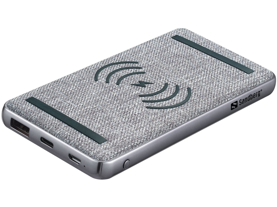 EAN 5705730420610 - Sandberg 420-61 batería externa Polímero de litio 10000 mAh Cargador inalámbrico Negro, Gris imagen 1