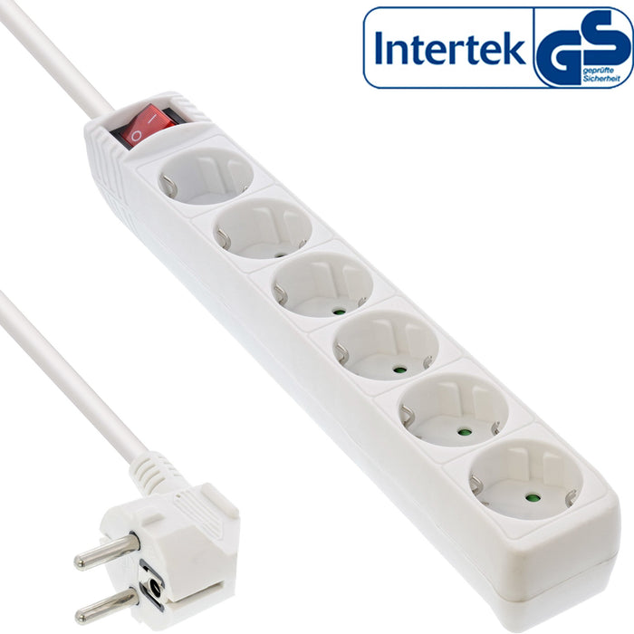 EAN 4043718186303 - InLine 16463V base múltiple 3 m 6 salidas AC Blanco imagen 1