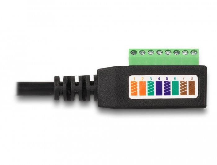 Delock Rj45 Cable Cat.5e Stecker Zu Terminalblock Adapter 21,5 Cm