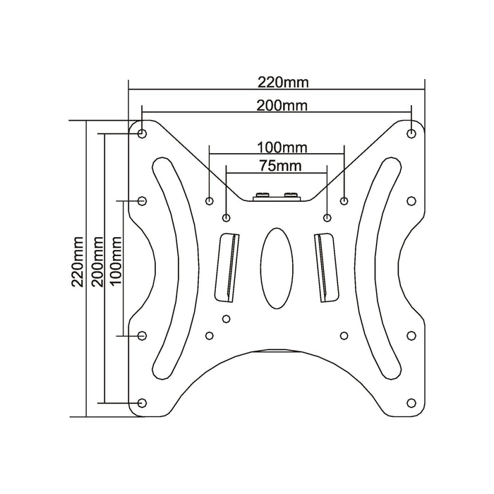 Soporte De Pared Inline Para Tft 58-107 Cm 23 - 42" Máx. 30 Kg