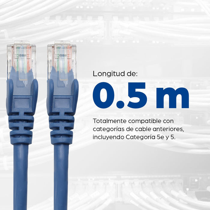 EAN 0766623342568 - Intellinet 342568 cable de red Azul 0,5 m U/UTP (UTP) imagen 5