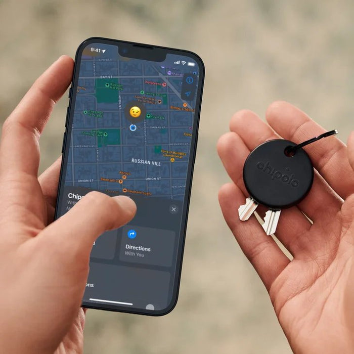 Chipolo Pop 4 Pack -Tracking Tag Compatible With Apple Find My On Iphone Or Find Hub (Negro)