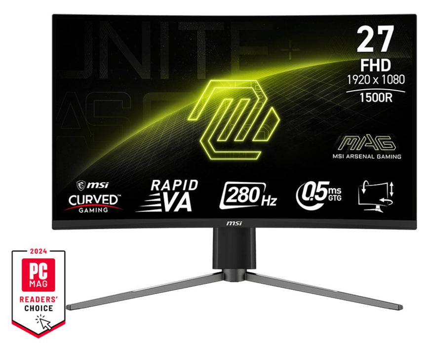 EAN 4711377222280 - MSI MAG 276CPXF pantalla para PC 68,6 cm (27") 1920 x 1080 Pixeles Full HD LCD Negro imagen 1
