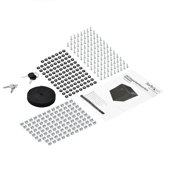 Startech.Com Armario Rack De Servidores Abisagrado De Pared 26u Con 20 Pulgadas De Profundidad