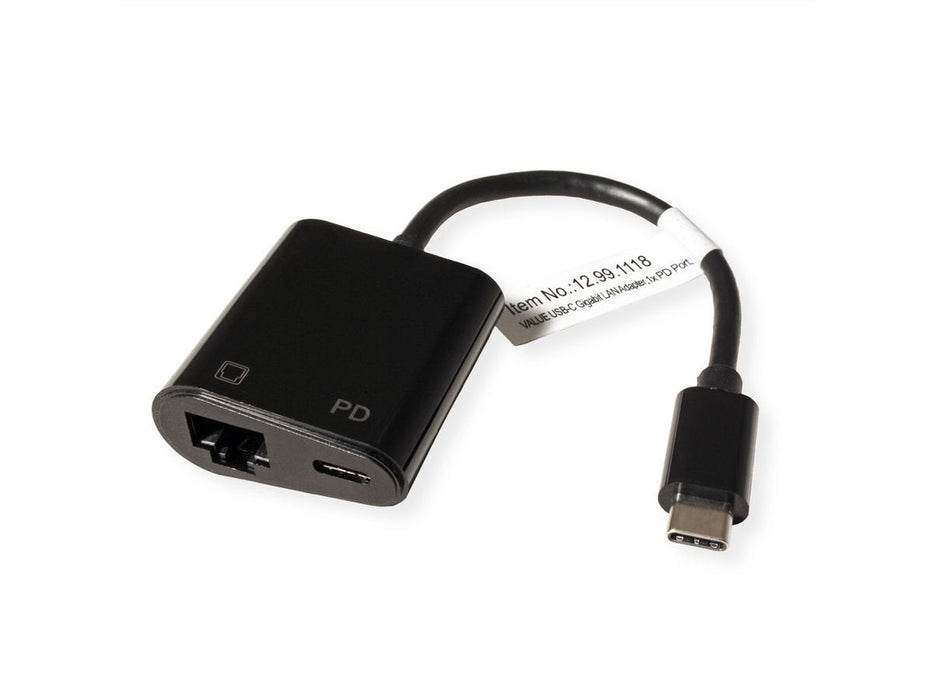 Value Usb 3.2 Gen 2 Typ C Zu Gigabit Ethernet Konverter + 1x Pd Port, 100w
