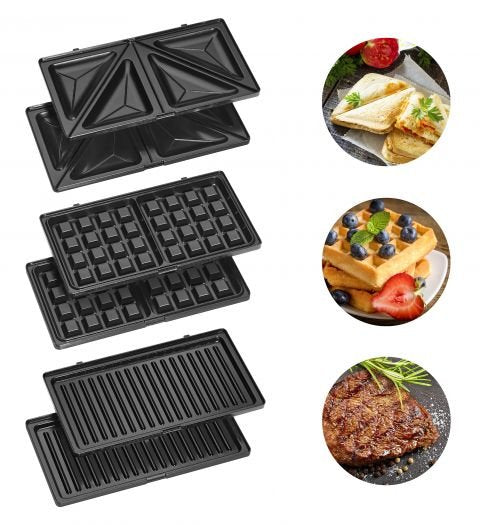 EAN 4006160638059 - Clatronic ST/WA 3670 sandwichera 800 W Negro, Acero inoxidable imagen 4