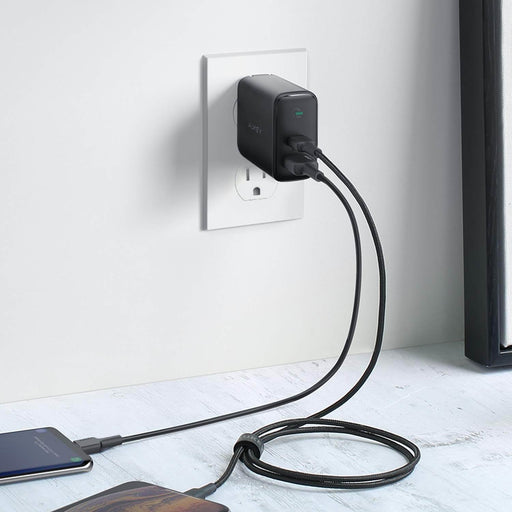 EAN 5902666661661 - AUKEY Focus Duo Universal Negro Corriente alterna Interior imagen 2