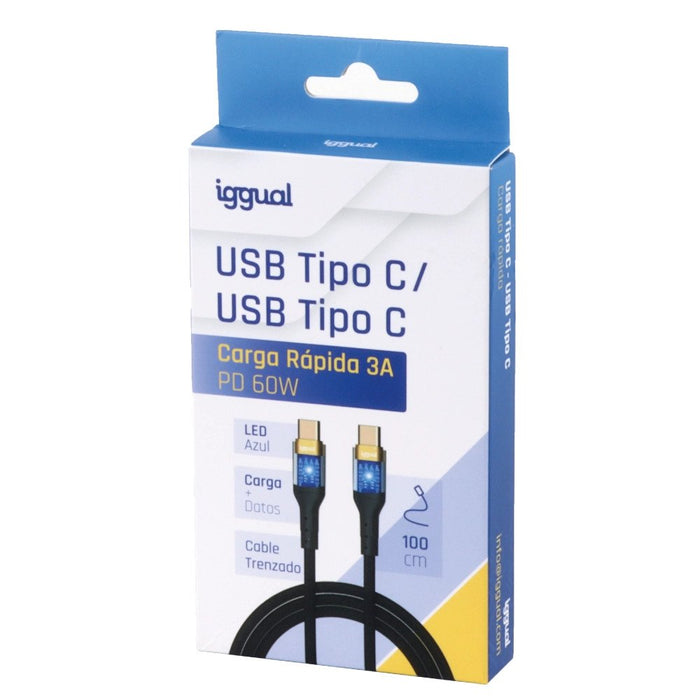 EAN 8435364320426 - iggual IGG320426 cable USB USB 2.0 1 m USB C 60 W Negro imagen 4