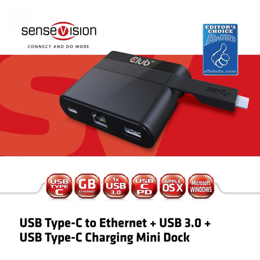 EAN 8719214470470 - CLUB3D CSV-1530 base para portátil y replicador de puertos Alámbrico USB 3.2 Gen 1 (3.1 Gen 1) Type-C Neg imagen 2