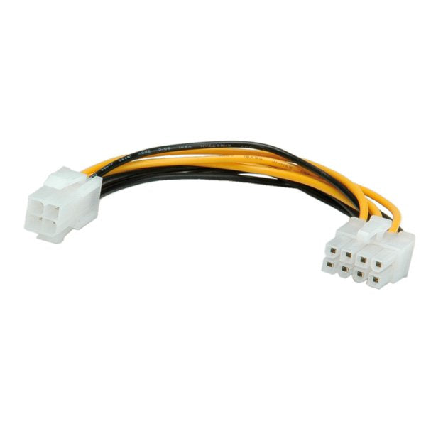 Roline Internes Power Adaptercable, Atx12v P4-Buchse - 8pin Eps-Stecker, 0,15 M