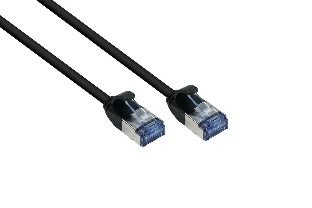 Rns® Cable De Red Slimline, Cat.6a, U Ftp, Pimf, Halogenfrei (Lszh), 500mhz, Cu, Schwarz, 1m, Good Connections®