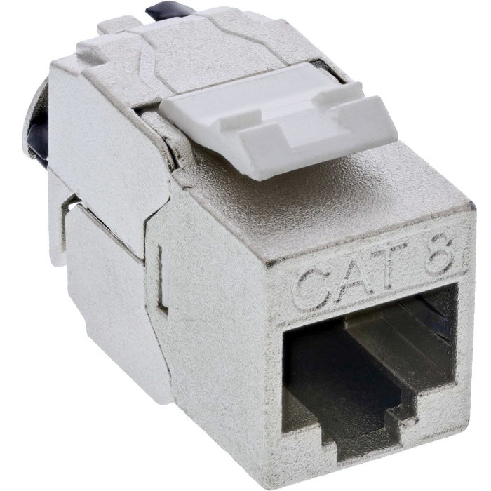 24pcs. Bulk-Pack Inline® Keystone Rj45 Jack Slim, Snap-In, Cat.8.1, Integrated Cable Tie
