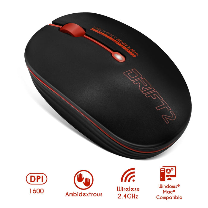Ratón Inalámbrico Advance Drift 2 (Rojo)