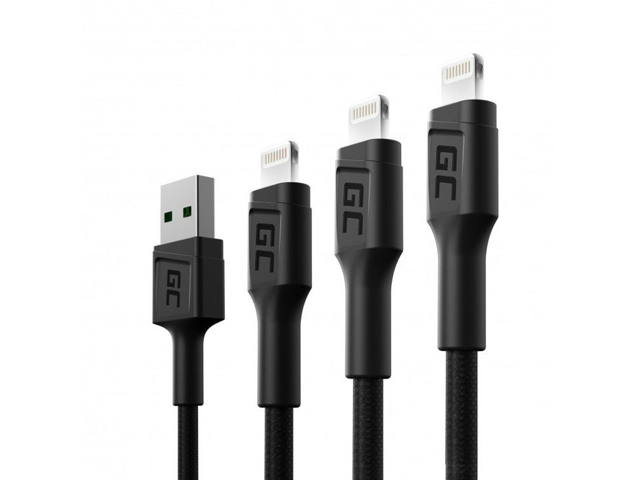 EAN 5907813963902 - Green Cell KABGCSET04 cable de conector Lightning 2 m Negro imagen 1