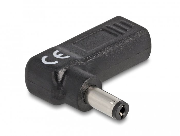 Delock Adapter Für Notebook Ladecable Usb Type-C Buchse Zu 5,5 X 2,1 Mm Stecker 90° Gewinkelt