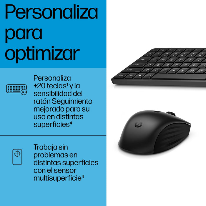 EAN 198122959457 - HP 655 Wireless Keyboard and Mouse Combo teclado Ratón incluido Oficina RF inalámbrico Negro imagen 8