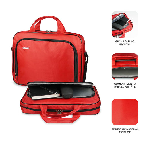 EAN 8436586741273 - SUBBLIM SUB-LB-1OLB052 maletines para portátil 40,6 cm (16") Maletín Toploader Rojo imagen 2
