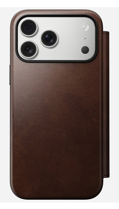 Nomad Modern Leather Folio Iphone 17 Pro Max Rustic Brown H