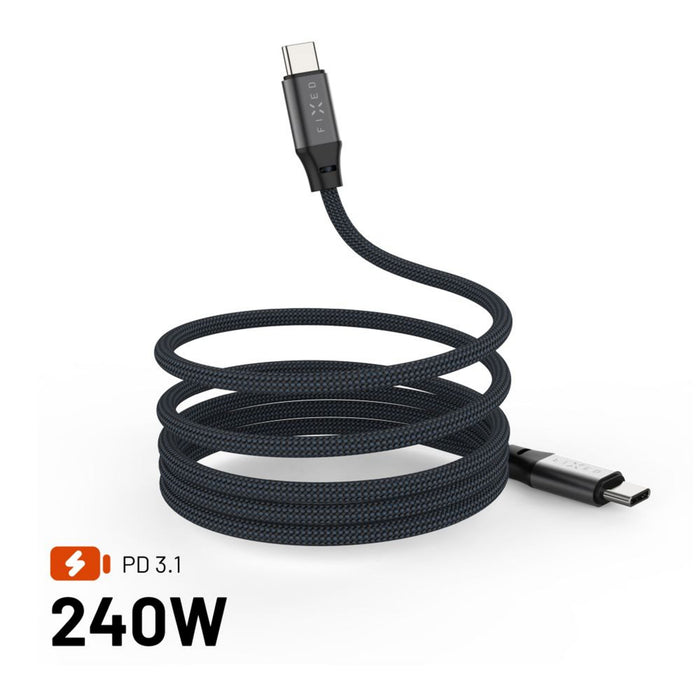 EAN 8591680176090 - FIXED FIXDBM-CC2-GR cable USB USB 2.0 2 m USB C 4,8 Gbit/s 240 W Negro imagen 1