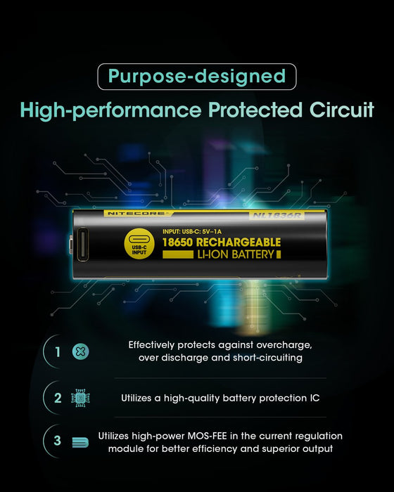EAN 6952506495993 - Nitecore NL1836R batería recargable industrial Ión de litio 3600 mAh 3,6 V imagen 10