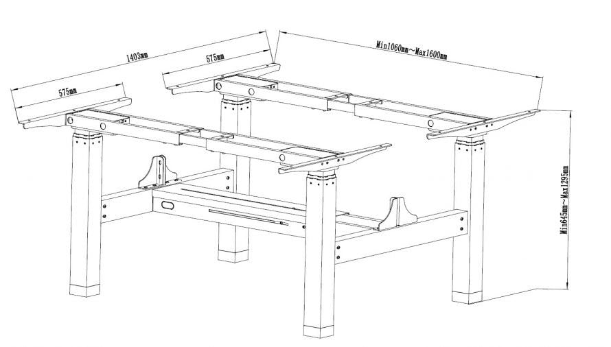 EAN 4015867208397 - Equip 650830 estructura regulable para escritorio Eléctrico 4 pata(s) Gris imagen 3