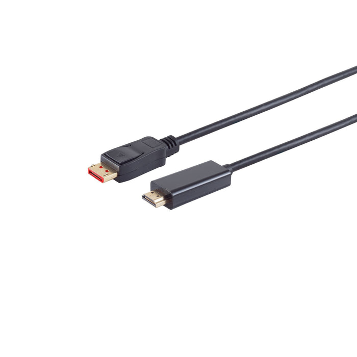 Displayport (St) > Hdmi (St) 1m 4k 60hz Chapado En Oro Negro