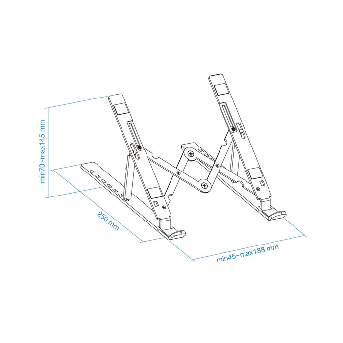 EAN 8433281010055 - TooQ TQLRS0033-AL soporte para ordenador portátil Soporte para ordenador portátil y tableta Plata 38,1 cm imagen 6