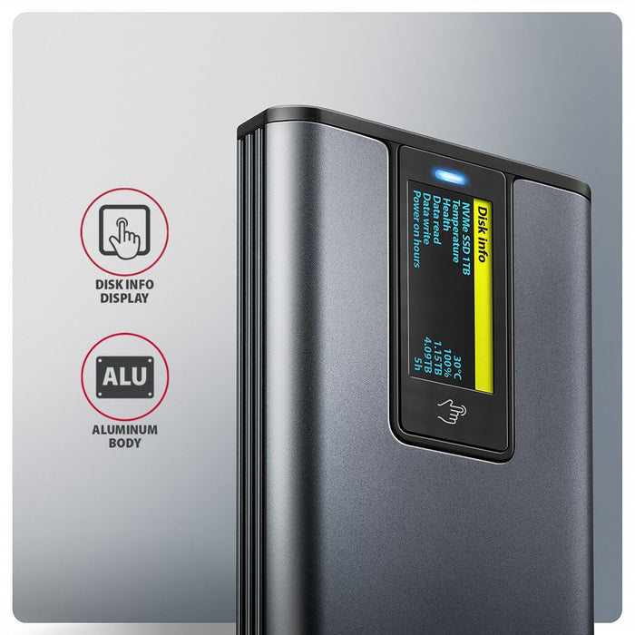 EAN 8595247908872 - Axagon EEM2-SD2 caja para disco duro externo Caja externa para unidad de estado sólido (SSD) Gris M.2 imagen 3