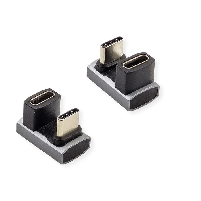 Roline Usb4 Gen 3x2 Adapter Typ C St Bu, Aluminium, 360, Breit, Silberfarben