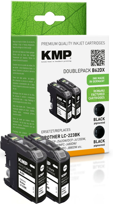 EAN 4011324370973 - KMP B62DX cartucho de tinta 2 pieza(s) Compatible Negro imagen 1