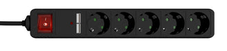EAN 8716309132633 - Gembird SPG5-U2-5-02 base múltiple 1,5 m 5 salidas AC Interior Negro imagen 2