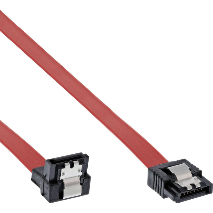 Cable Sata Inline Para Enlaces S-Ata 150 / 300 / 600 En Ángulo Con Pestillos 90° 0,5 M