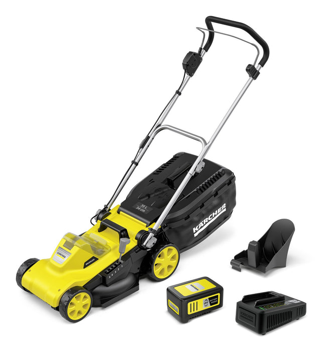 EAN 4066529036384 - Kärcher LMO 3-18 Cortacésped de empuje a gasolina Batería Amarillo, Negro imagen 1